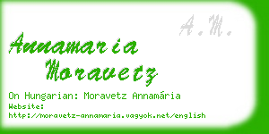 annamaria moravetz business card